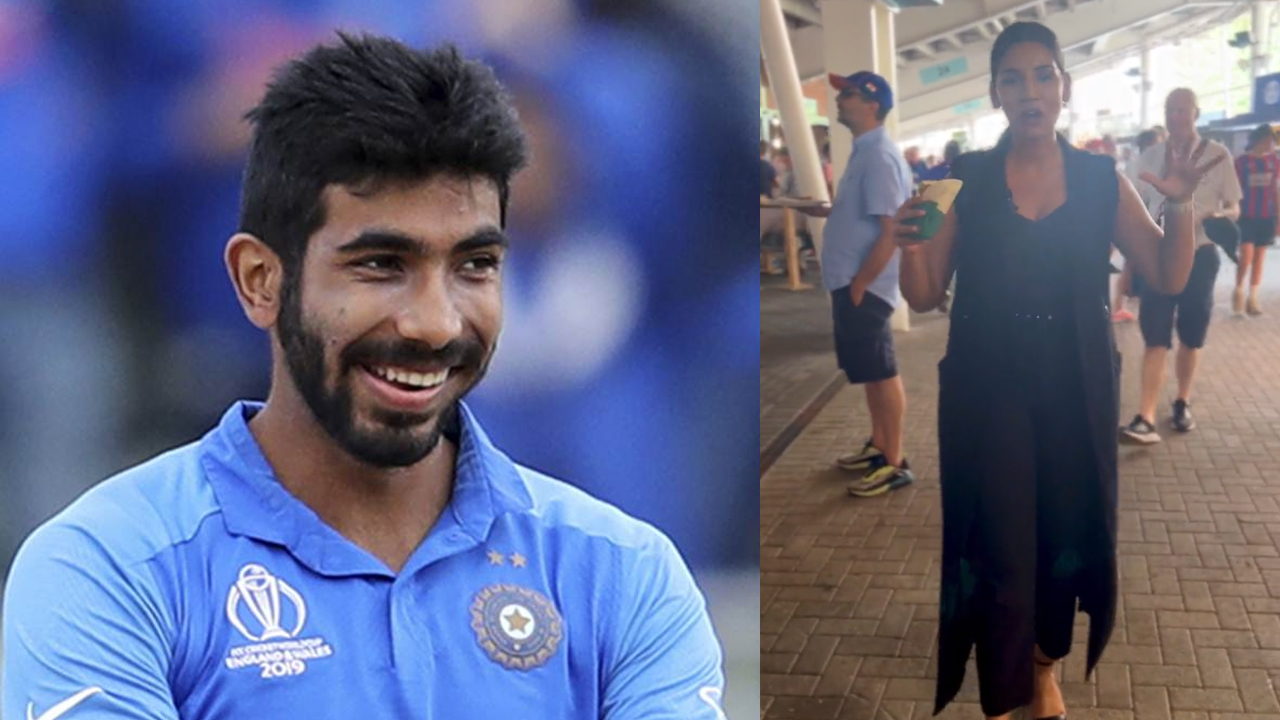 గ్రౌండ్ లో భర్త.. వెలుపల భార్య.. ఇంగ్లండ్ బ్యాటర్లను ఆటాడుకున్న బుమ్రా-సంజనా.. వైరల్ వీడియో