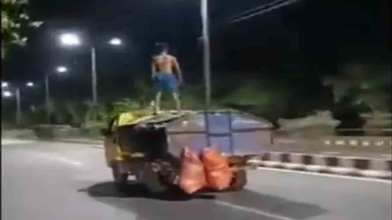 శక్తిమాన్‌గా వ్యవహరించొద్దు… స్టంట్‌లో గాయపడిన వ్యక్తి వీడియోతో పోలీసుల సూచన