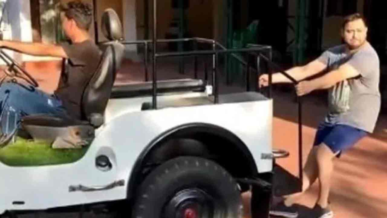 Watch: బరువు తగ్గాలంటూ మోదీ సూచన… ఇలా వ్యాయామం చేసిన తేజస్వి యాదవ్‌