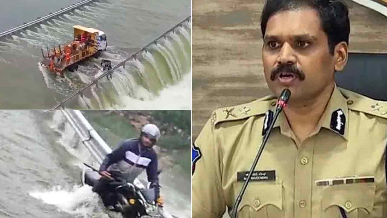 వరదల్లో కొట్టుకుపోతున్న‌ వ్యక్తి ప్రాణాలు కాపాడిన సైబరాబాద్ పోలీసులు..అభినందించిన సీపీ