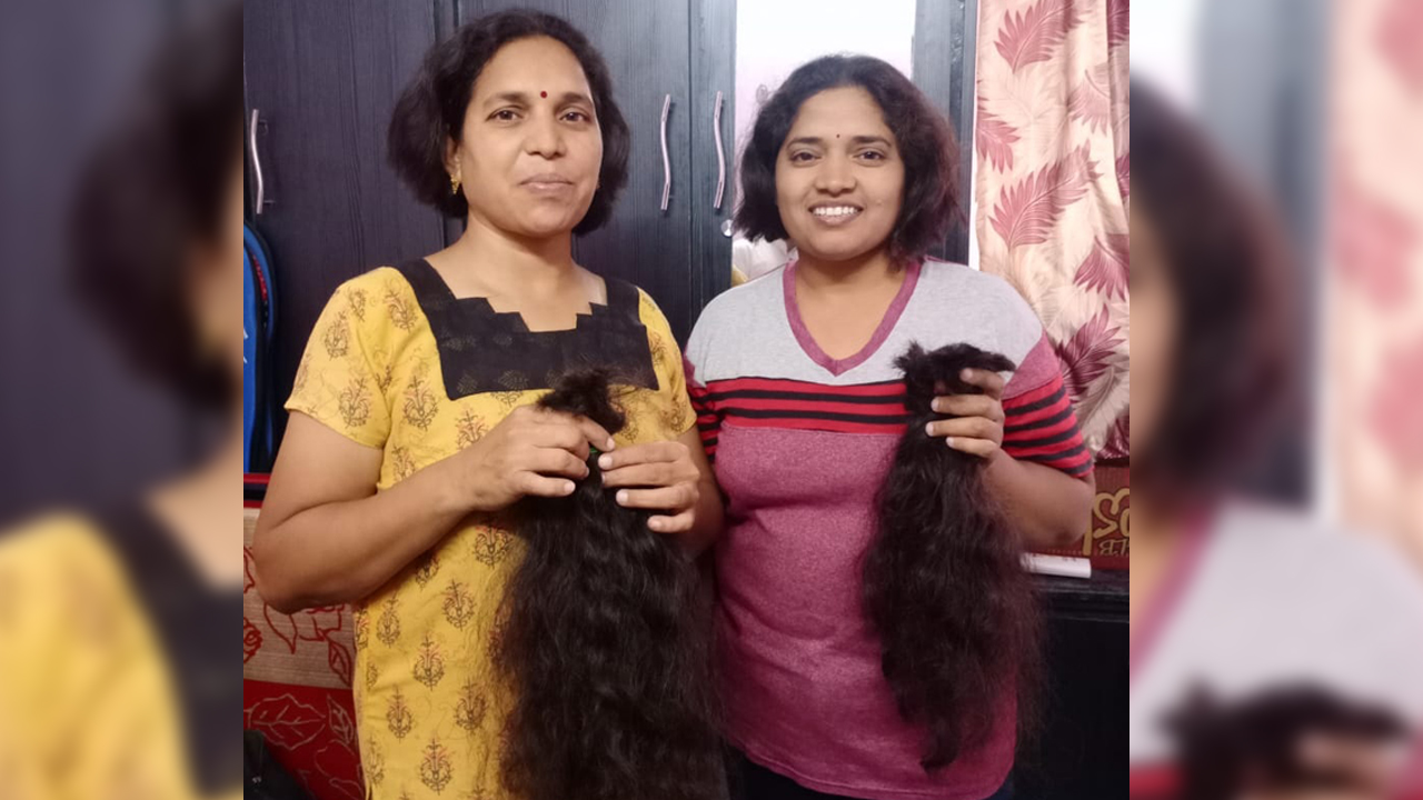 క్యాన్స‌ర్ రోగుల కోసం జుట్టు దానం ఇస్తున్న ద‌యా సిస్ట‌ర్స్‌