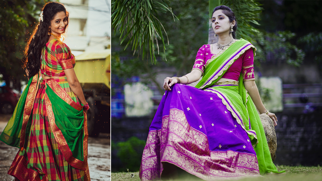 శ్రావ‌ణ మాసంలో సంప్ర‌దాయంగా క‌నిపించాలంటే లంగావోణీ వేయాల్సిందే