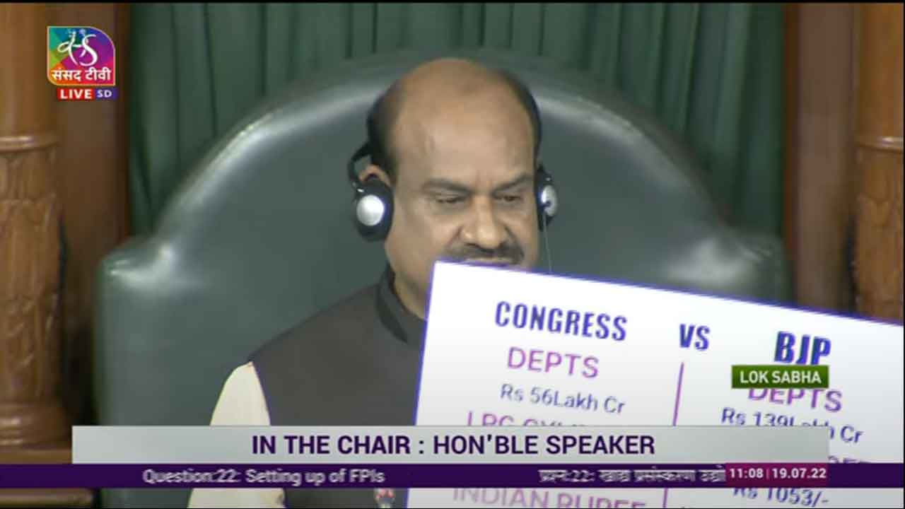 లోక్‌స‌భ‌లో ప్ల‌కార్డుల‌తో నిర‌స‌న.. అనుమ‌తి లేద‌న్న స్పీక‌ర్ ఓం బిర్లా