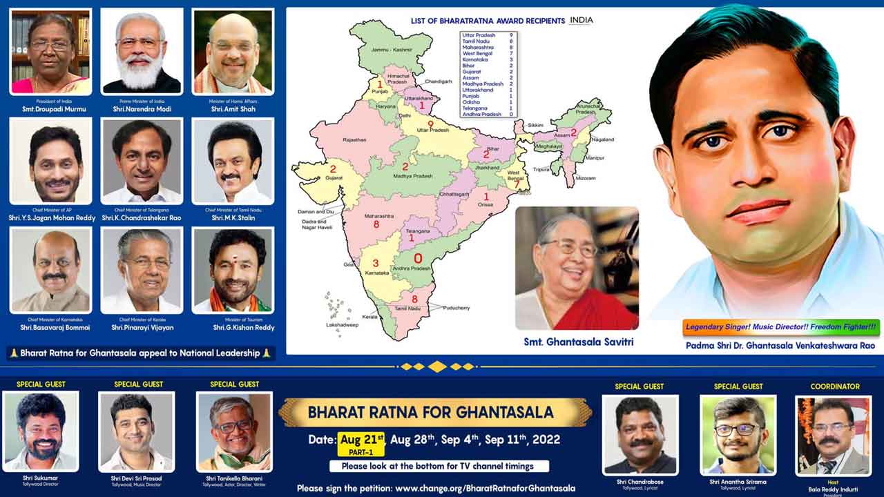 Bharat Ratna to Ghantasala | ప్ర‌తి ప‌ల్లె మేల్కొనేది ఘంట‌సాల పాట‌తోనే.. త‌నికెళ్ల భ‌ర‌ణి