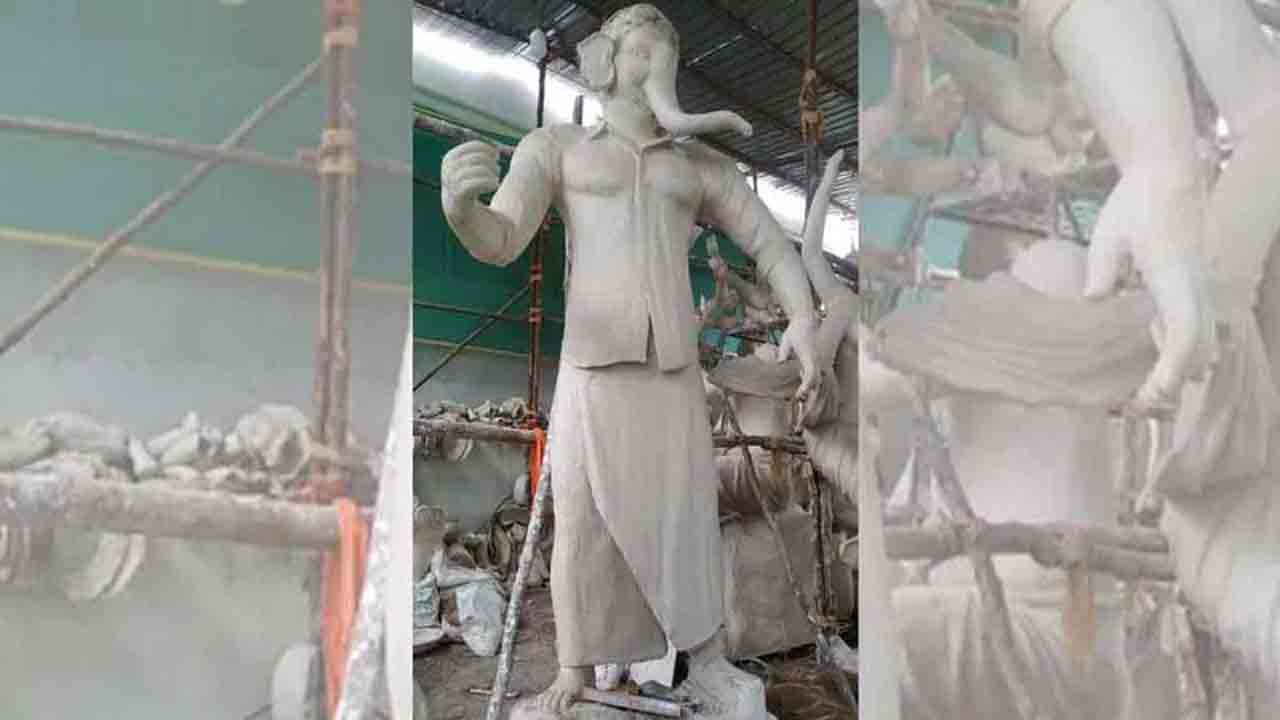 Jogendra Ganesh idol |  ‘జోగేంద్ర’ గ‌ణేశుడు రెడీ..నెట్టింట ఫొటో హ‌ల్ చ‌ల్