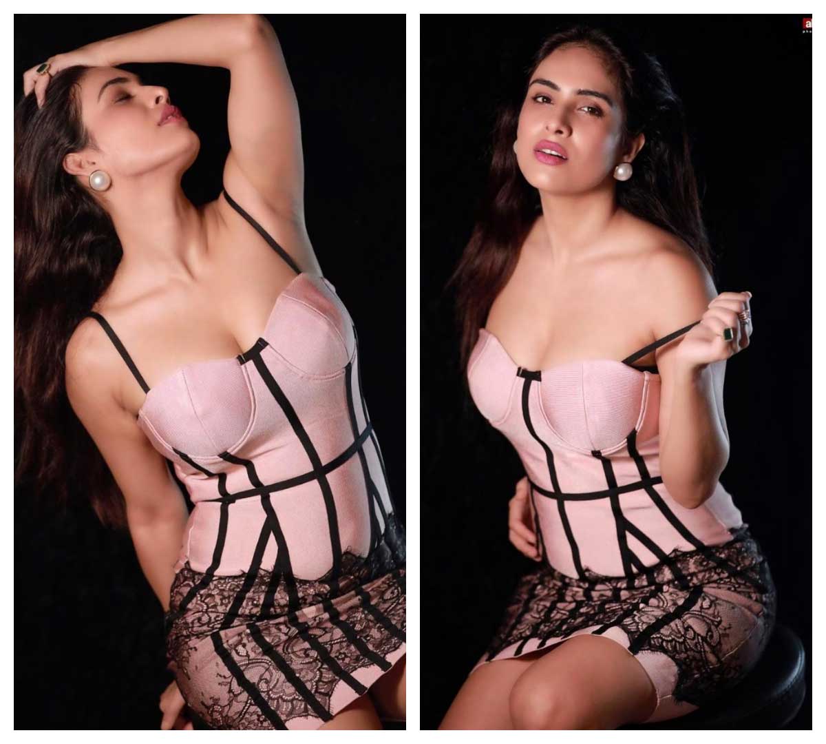 Neha Malik | గులాబీ డ్రెస్‌లో నేహా మాలిక్ ఒంపుసొంపులు..