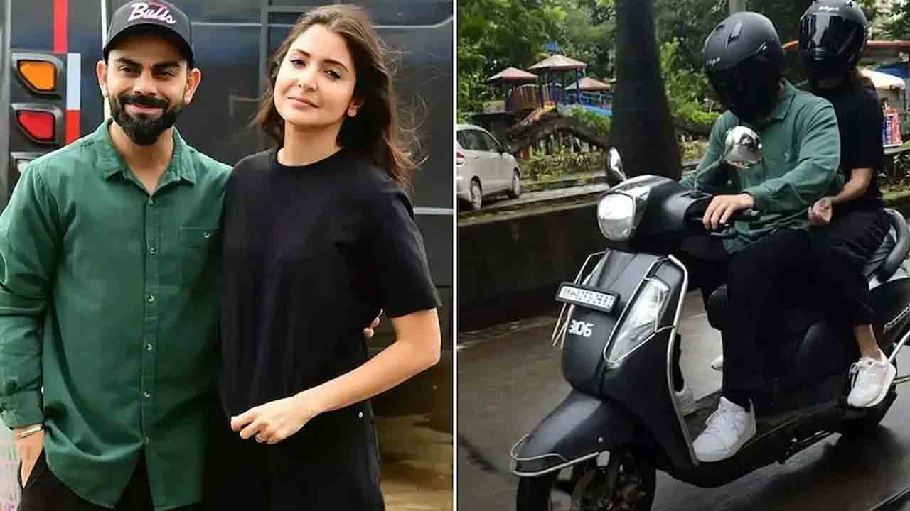 Virushka | స్కూటీపై సిటీలో చక్కర్లు కొడుతూ.. కెమెరాకు చిక్కిన విరుష్క