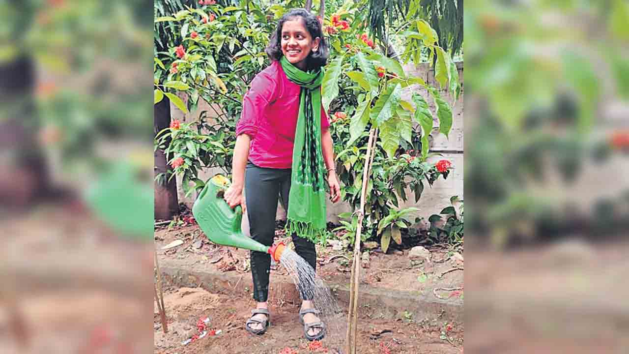 గ్రీన్‌ ఇండియా ఛాలెంజ్‌లో శ్రీజ