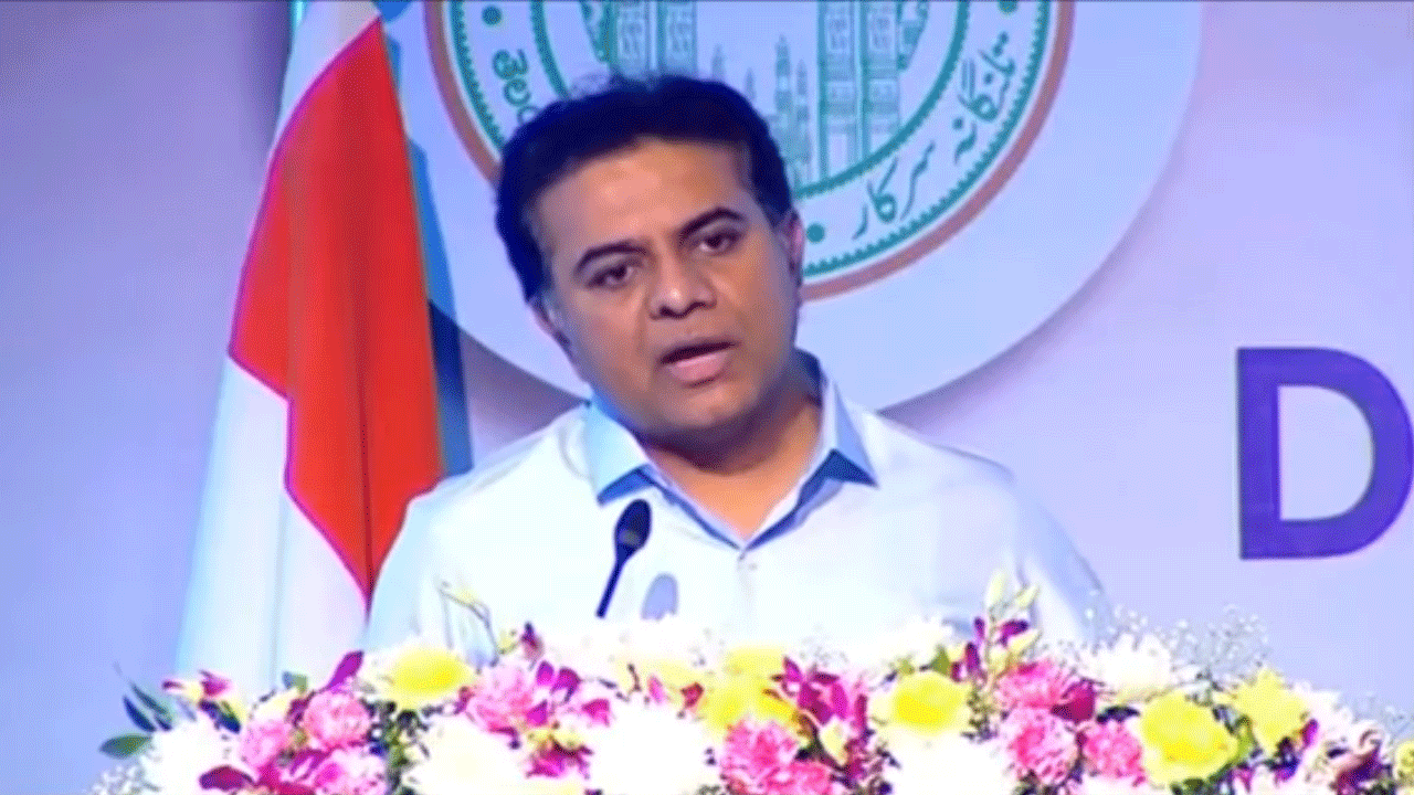 తెలంగాణ‌కు పెట్టుబ‌డులే ల‌క్ష్యంగా మంత్రి కేటీఆర్ ప్ర‌జెంటేష‌న్