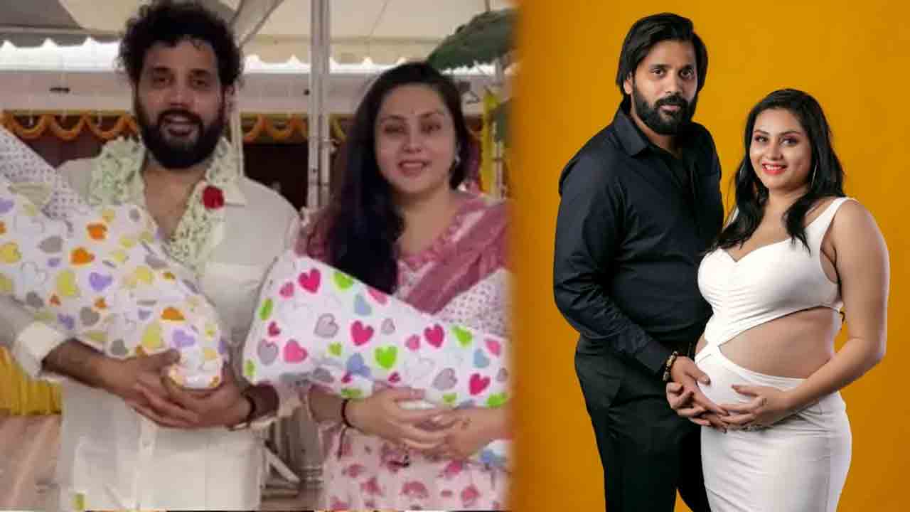 Namitha | క‌వ‌ల‌ల‌కు జ‌న్మ‌నిచ్చిన సినీ న‌టి న‌మిత‌.. వీడియో వైర‌ల్‌