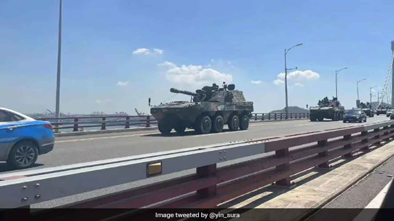 తైవాన్‌లో పెలోసీ.. చైనాలో యుద్ధ ట్యాంక్‌ల ప‌హారా.. వీడియో