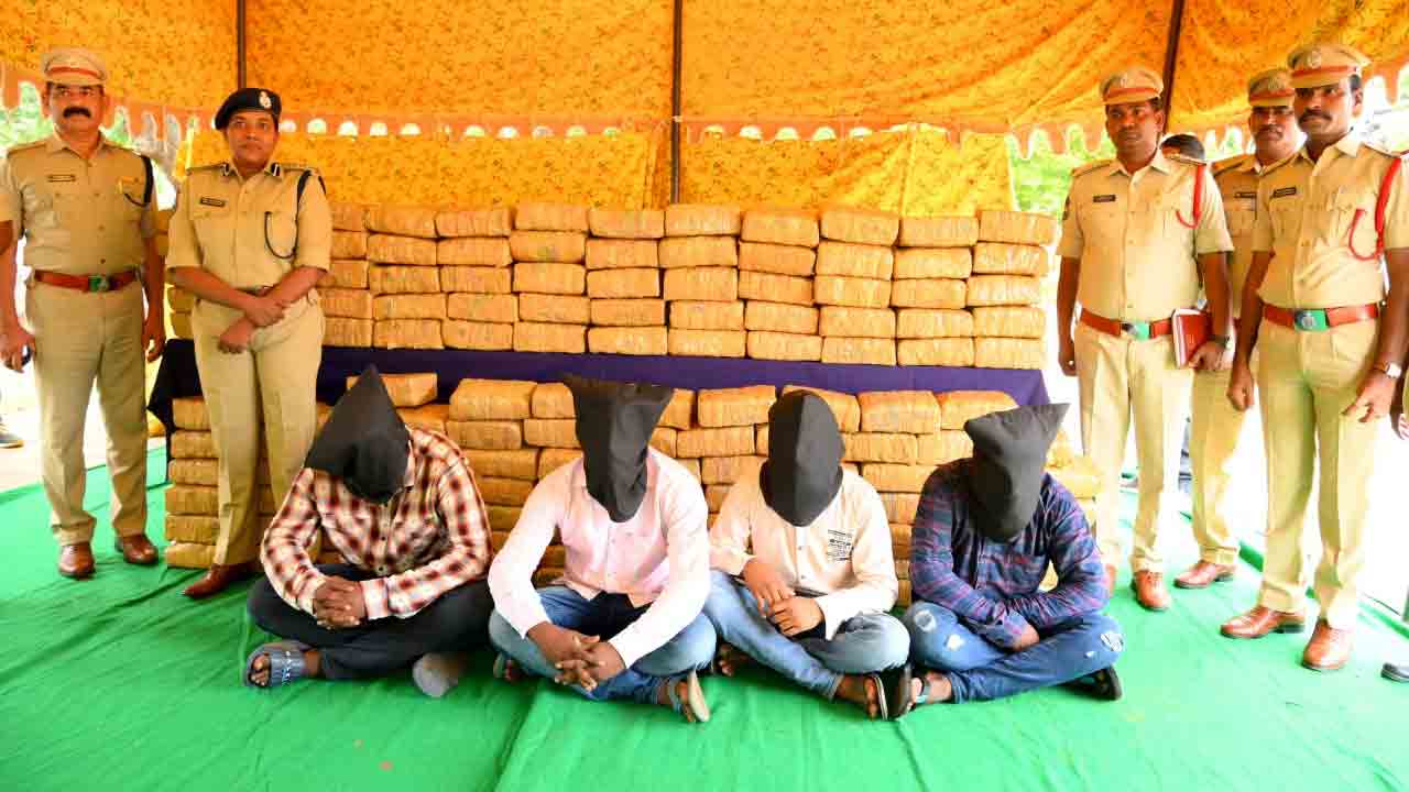 అక్రమంగా గంజాయి రవాణా చేస్తున్న అంతర్ రాష్ట్ర నిందితుల అరెస్ట్