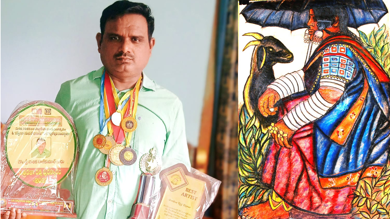 బంజారాల జీవితాన్ని త‌న కుంచెతో అద్భుతంగా క‌ళ్ల‌కు క‌డుతున్న తెలంగాణ బిడ్డ‌