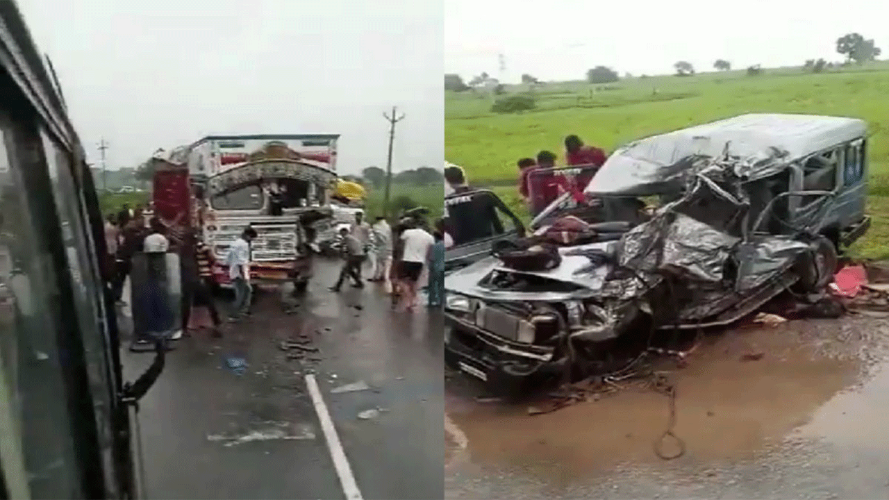 రోడ్డు ప్ర‌మాదంలో న‌లుగురు విద్యార్ధులు మృతి : 11 మందికి గాయాలు