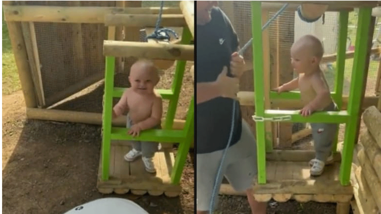 వైరల్‌ వీడియో | కొడుకు కోసం ఎలివేటర్‌తో ప్లేహౌస్‌ నిర్మించాడు..చిన్నారి క్యూట్‌ రియాక్షన్‌!