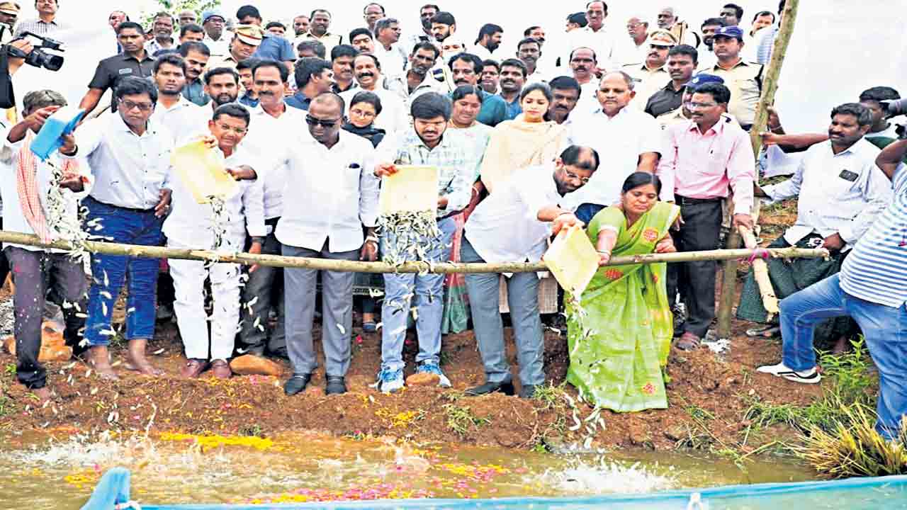 మత్స్యకారుల ఉపాధికే చేపల పిల్లల పంపిణీ