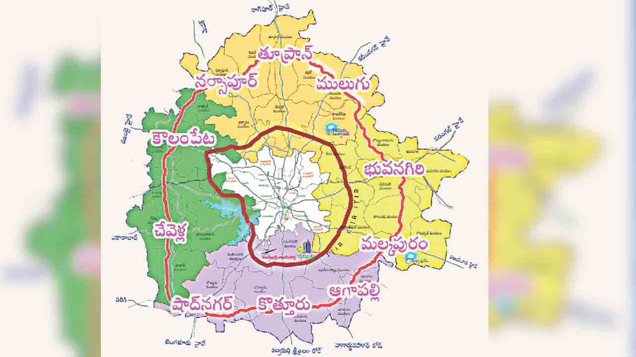 ట్రిపుల్‌ఆర్‌ హద్దు రాళ్లకు సర్వే