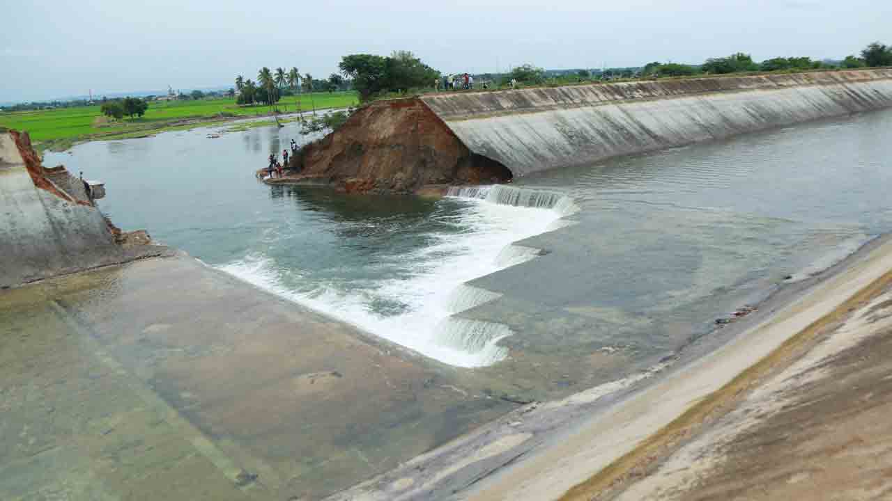 సాగర్‌ ఎడమ కాల్వ కట్టకు మరమ్మతులు