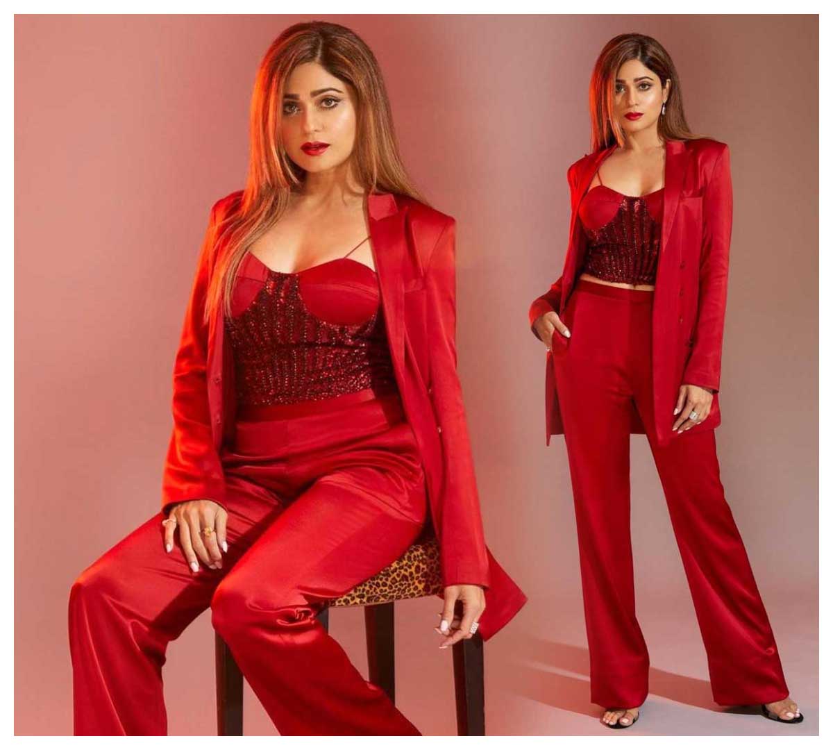 Shamita Shetty | ఎరుపెక్కిన అందాలతో మైండ్ బ్లాక్ చేస్తున్న షమితా శెట్టి..