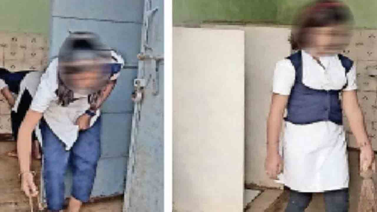 మధ్యప్రదేశ్‌ ప్రభుత్వ స్కూల్‌లో దారుణం… బాలికలతో టాయిలెట్లు శుభ్రం