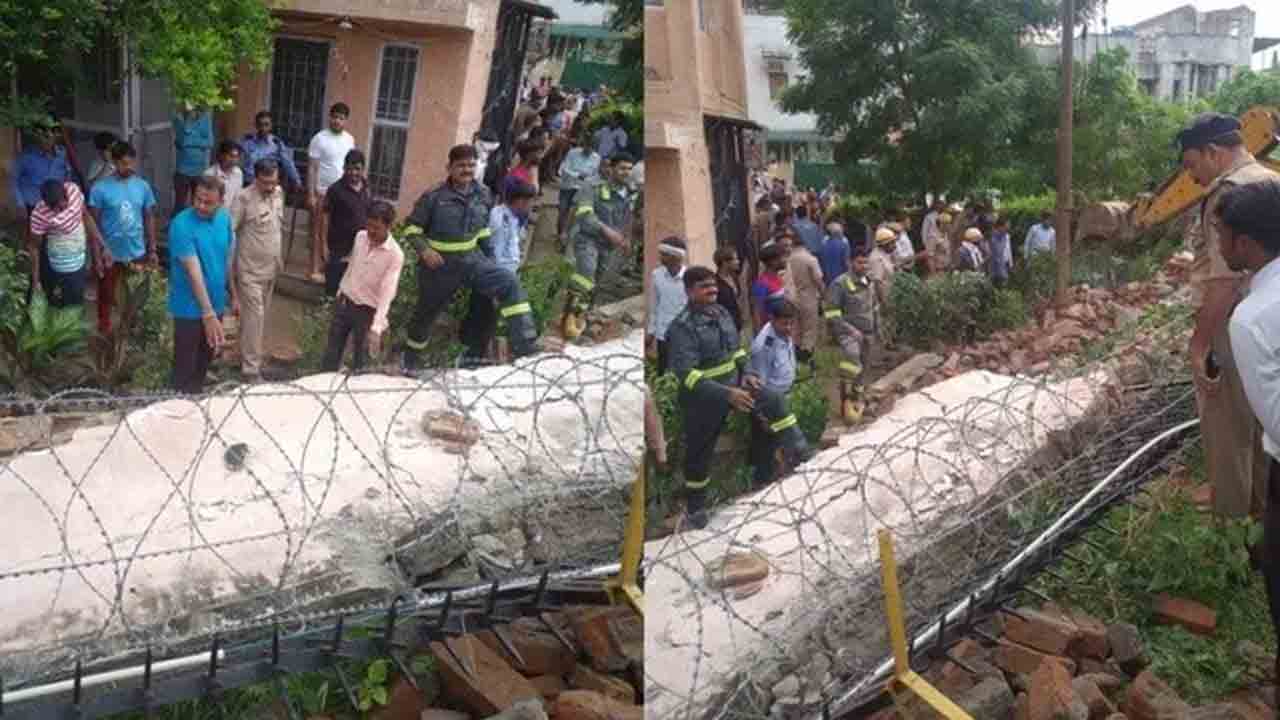 కూలిన ప్రహరీగోడ.. నలుగురు దుర్మరణం