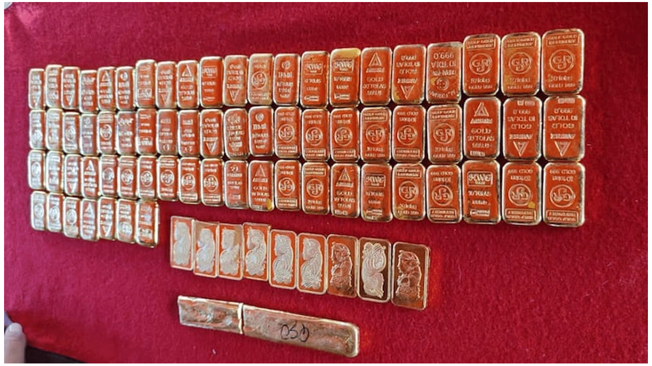 రూ . 5 కోట్ల విలువైన గోల్డ్ బిస్కెట్ల‌తో ప‌ట్టుబ‌డ్డాడు