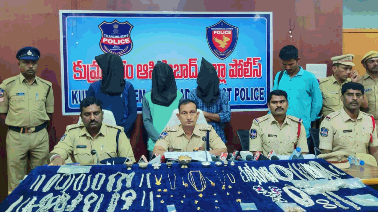వరుస దొంగతనాలకు పాల్పడుతున్న ముగ్గురు దొంగల అరెస్ట్