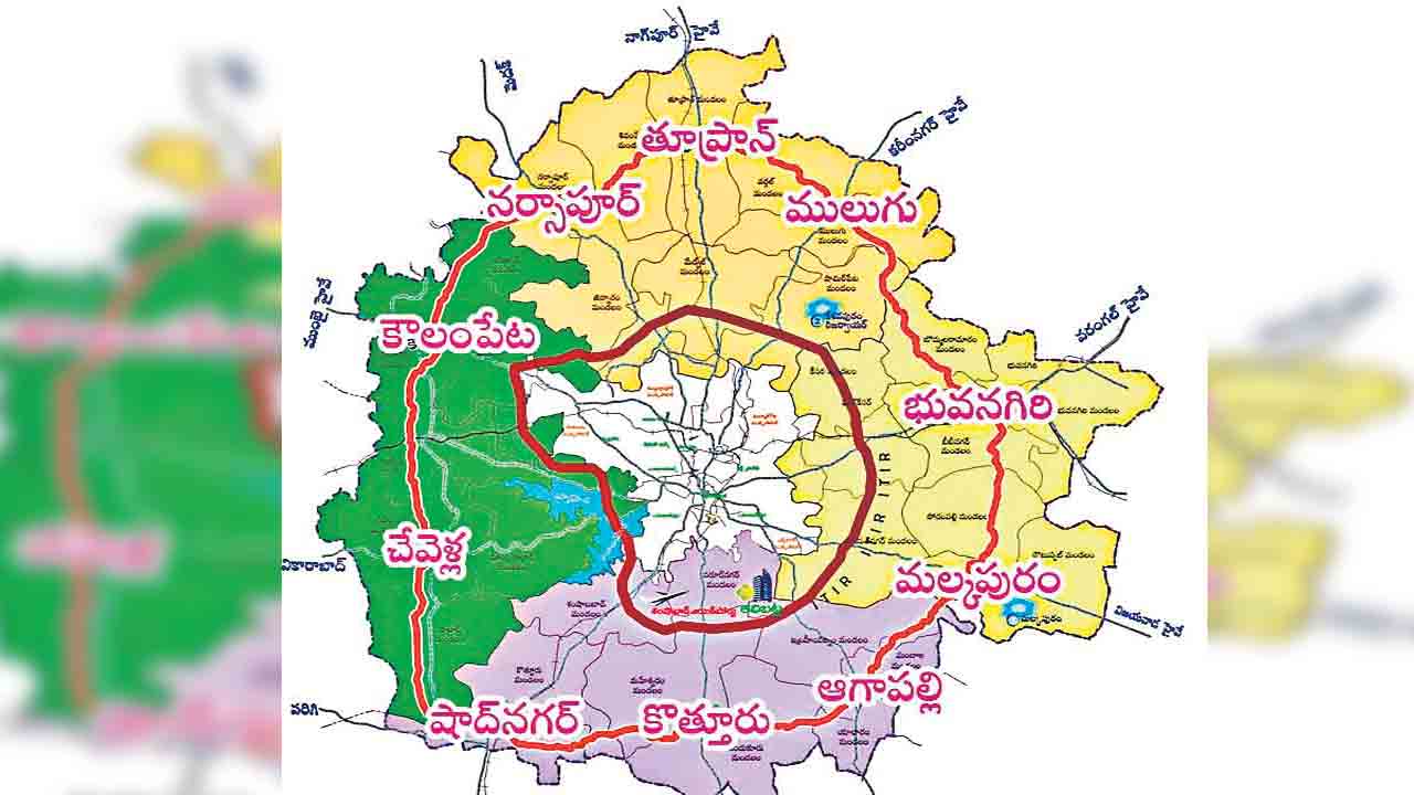 ట్రిపుల్‌ఆర్‌ ఉత్తర దిశకు 4,851 ఎకరాలు