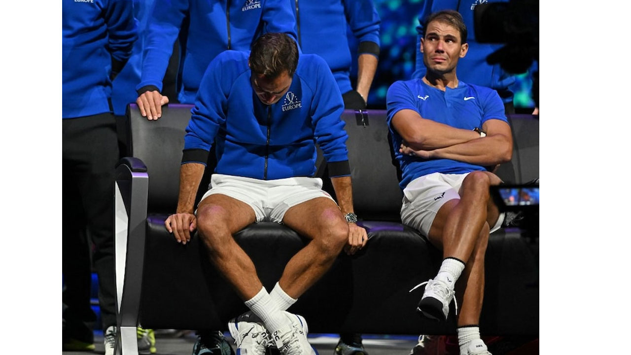 ఫెద‌ర‌ర్ రిటైర్మెంట్‌.. త‌ట్టుకోలేక ఏడ్చేసిన నాద‌ల్‌.. వీడియో