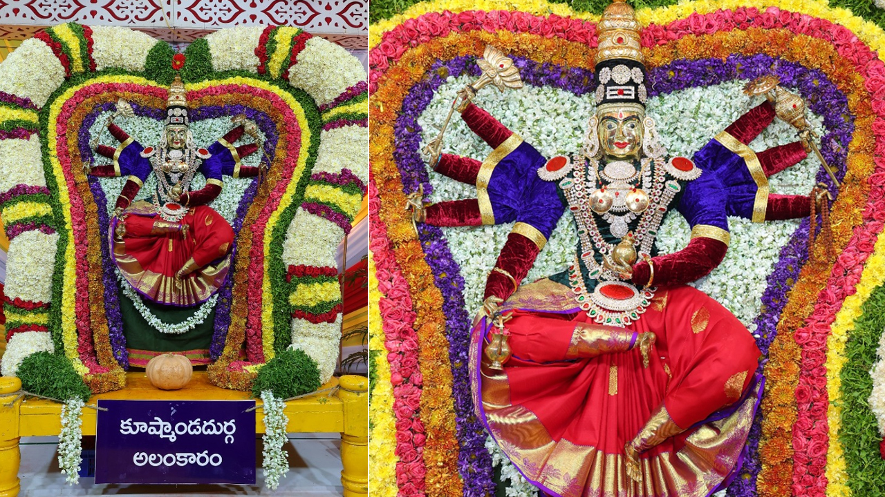 సాత్విక రూపిణిగా దర్శనమిచ్చిన భ్రామరి.. నాలుగో రోజు వైభ‌వంగా ద‌స‌రా ఉత్స‌వాలు