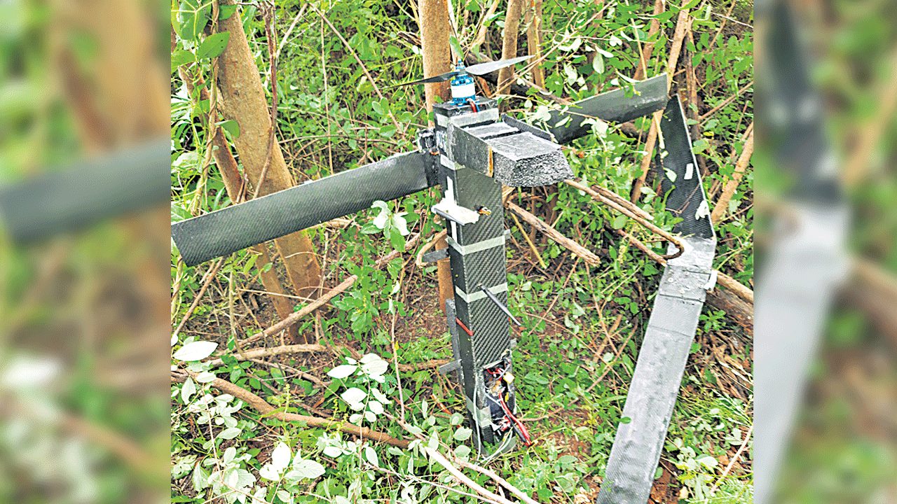 రామారంలో కూలిన డ్రోన్‌