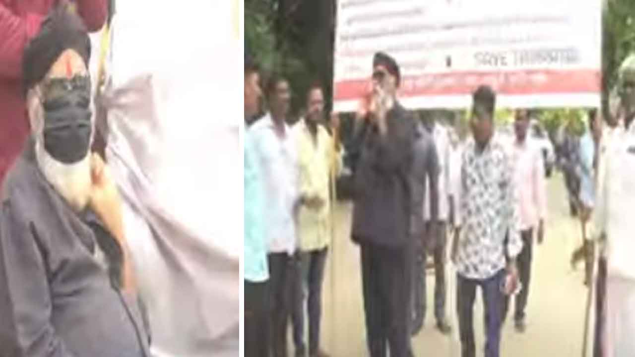 పోలీసుల వైఖరిని నిలదీస్తూ తాడిపత్రి మున్సిపల్‌ చైర్మన్‌ నిరసన