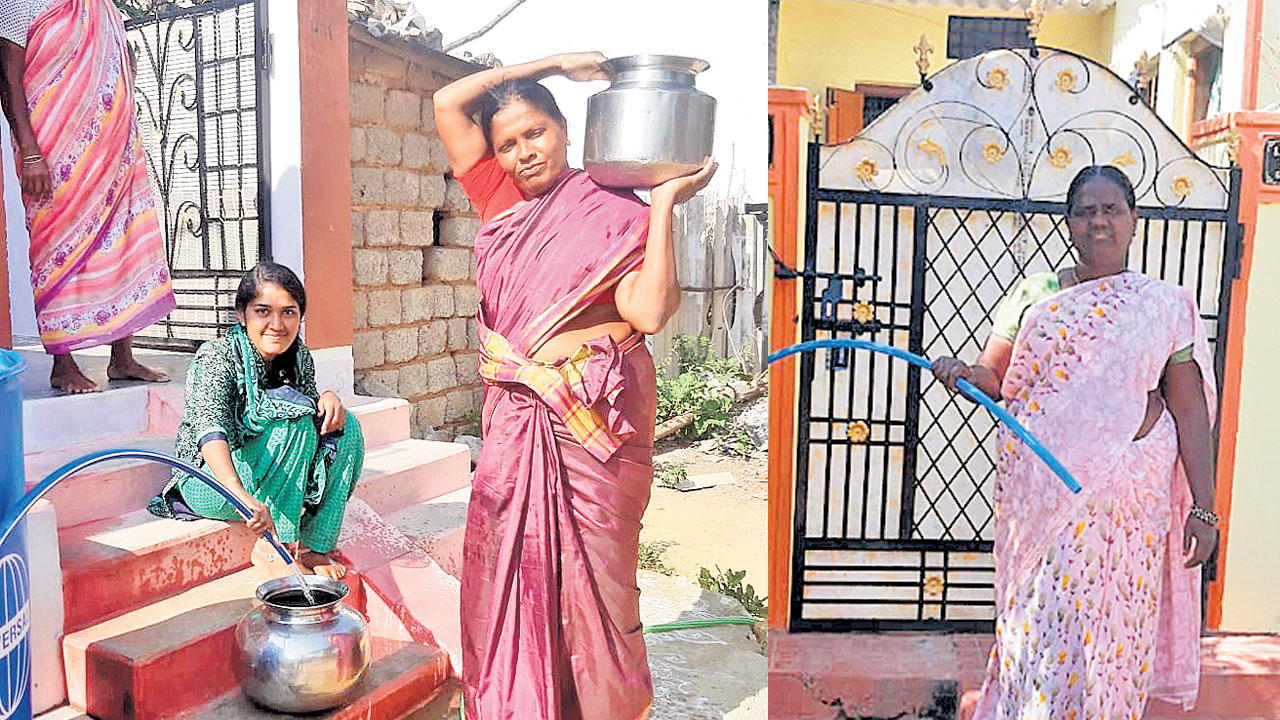 భగీరథ నీరు..దాహం తీర్చెను నేడు