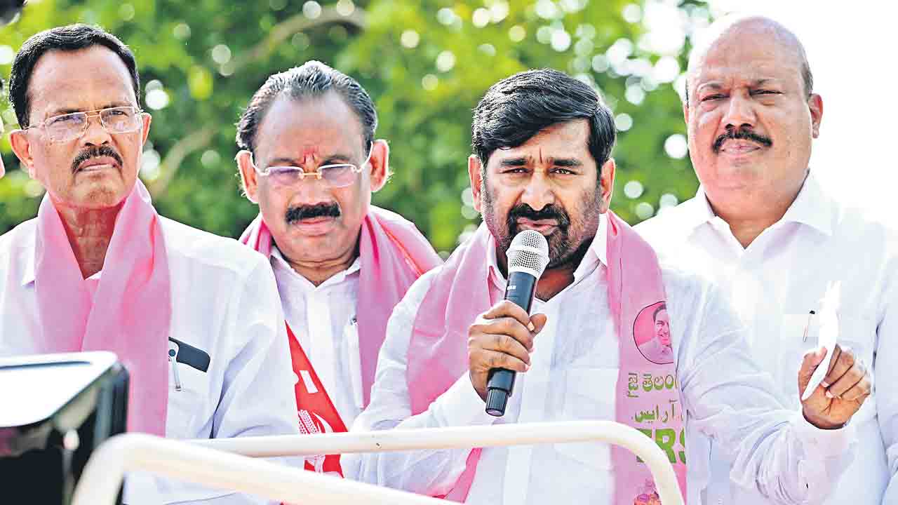 గులాబీ ప్రచార హోరు