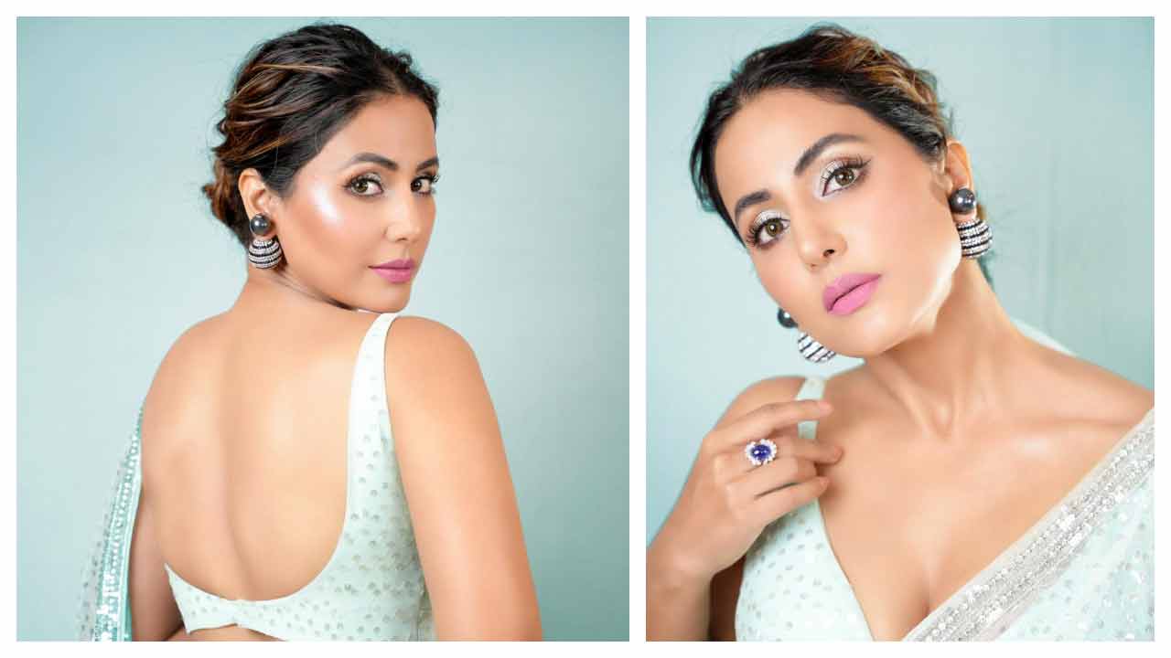 Hina Khan | తెల్ల చీరలో హీనా ఖాన్ అందాల జాతర..