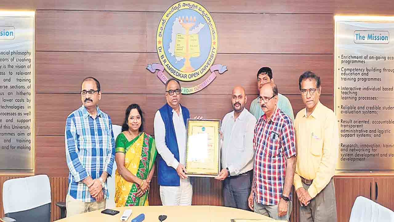 అంబేద్కర్‌ ఓపెన్‌ వర్సిటీకి ఐఎస్‌వో గుర్తింపు