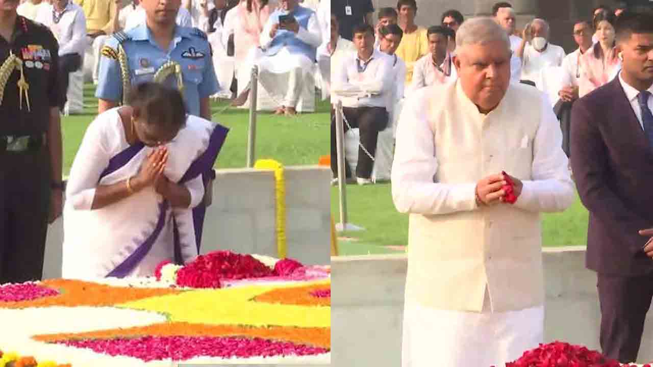 గాంధీ జయంతి.. రాజ్‌ఘాట్‌ వద్ద ప్రముఖుల నివాళులు