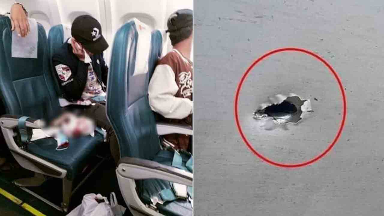 విమానం గాల్లో ఉండగా చొచ్చుకొచ్చిన బుల్లెట్‌… గాయపడిన ప్రయాణికుడు