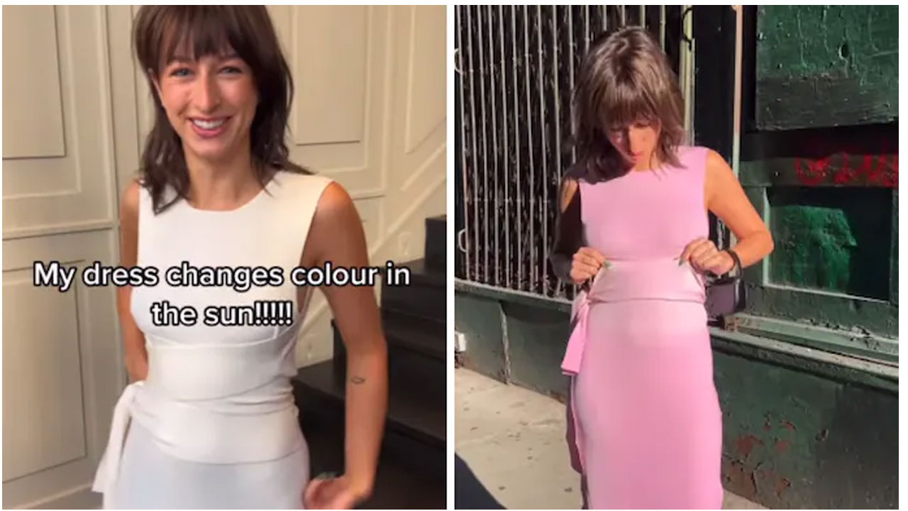 వైరల్‌ వీడియో : నెటిజన్లను ఆకట్టుకున్న వెరైటీ డ్రెస్‌