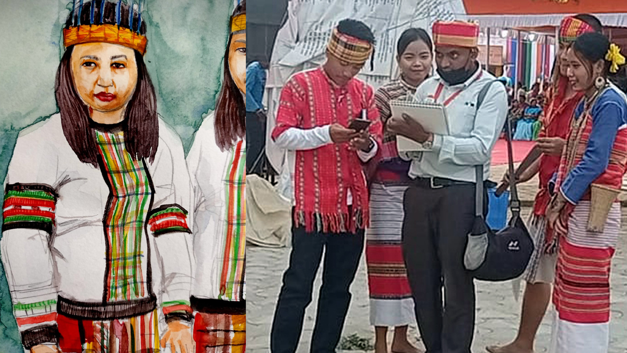 క‌శ్మీర్ నుంచి క‌న్యాకుమారి దాకా యాత్ర చేస్తూ పెయింటింగ్స్ గీస్తున్న మంచిర్యాల వాసి.. ఎందుక‌లా?