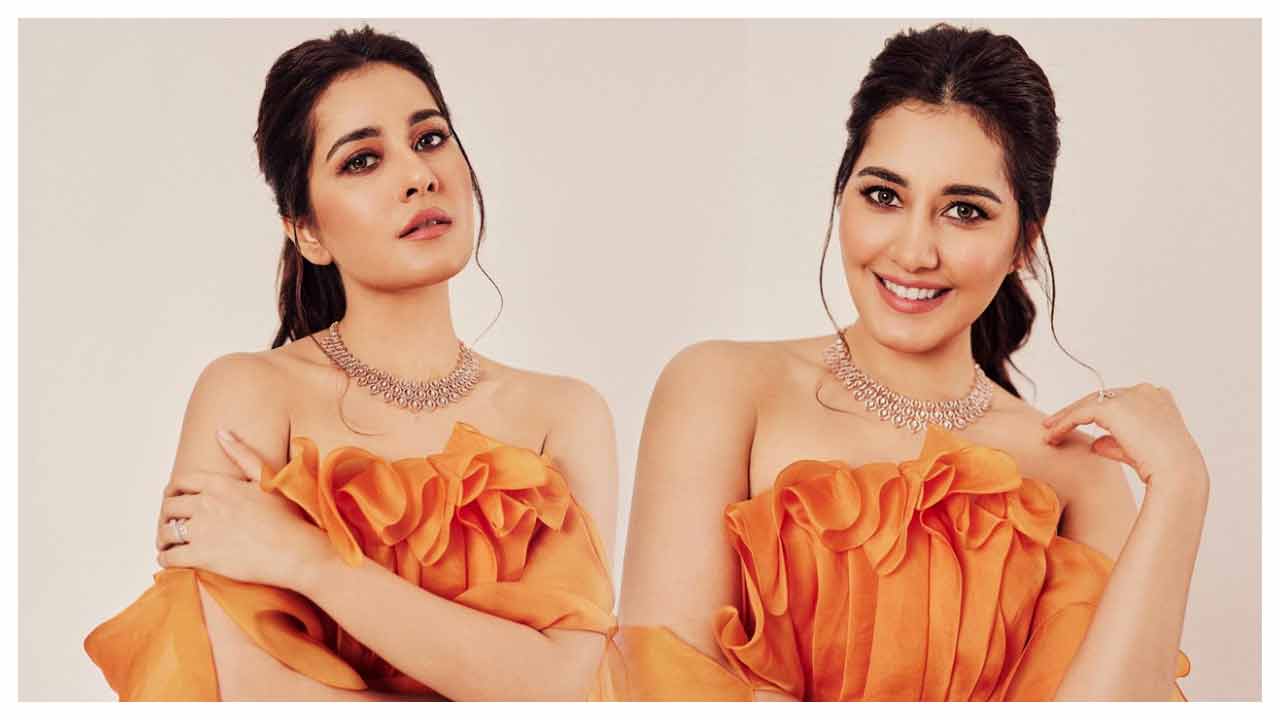 Rashi Khanna | ఆరెంజ్ డ్రెస్‌లో సెగ‌లు పుట్టిస్తున్న రాశి ఖన్నా