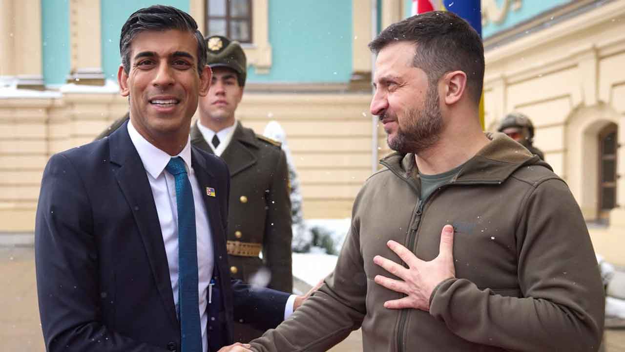 Rishi sunak @ Ukraine | ఉక్రెయిన్‌లో బ్రిటన్‌ ప్రధాని రిషి సునాక్‌ పర్యటన.. కైవ్‌లో జెలెన్‌స్కీతో భేటీ