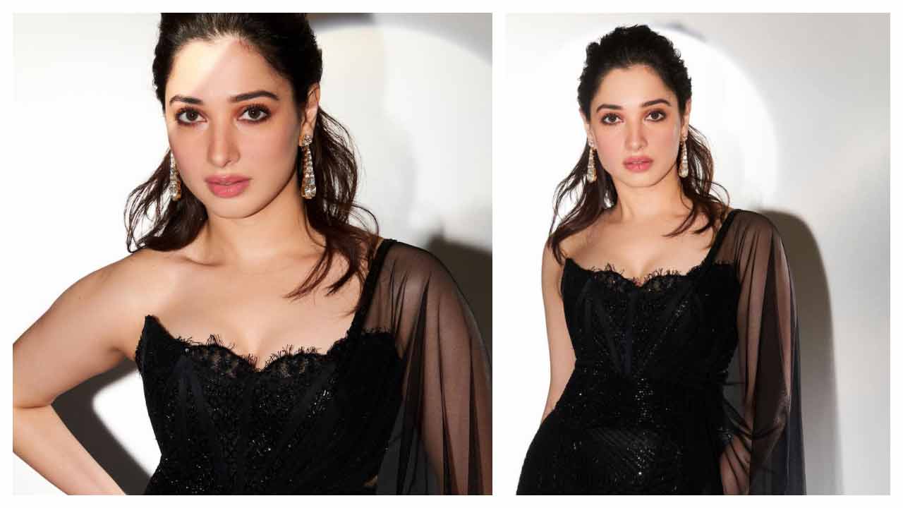Tamannaah Bhatia | బ్లాక్ డ్రెస్‌లో తమన్నా భాటియా కిల్లింగ్ లుక్..