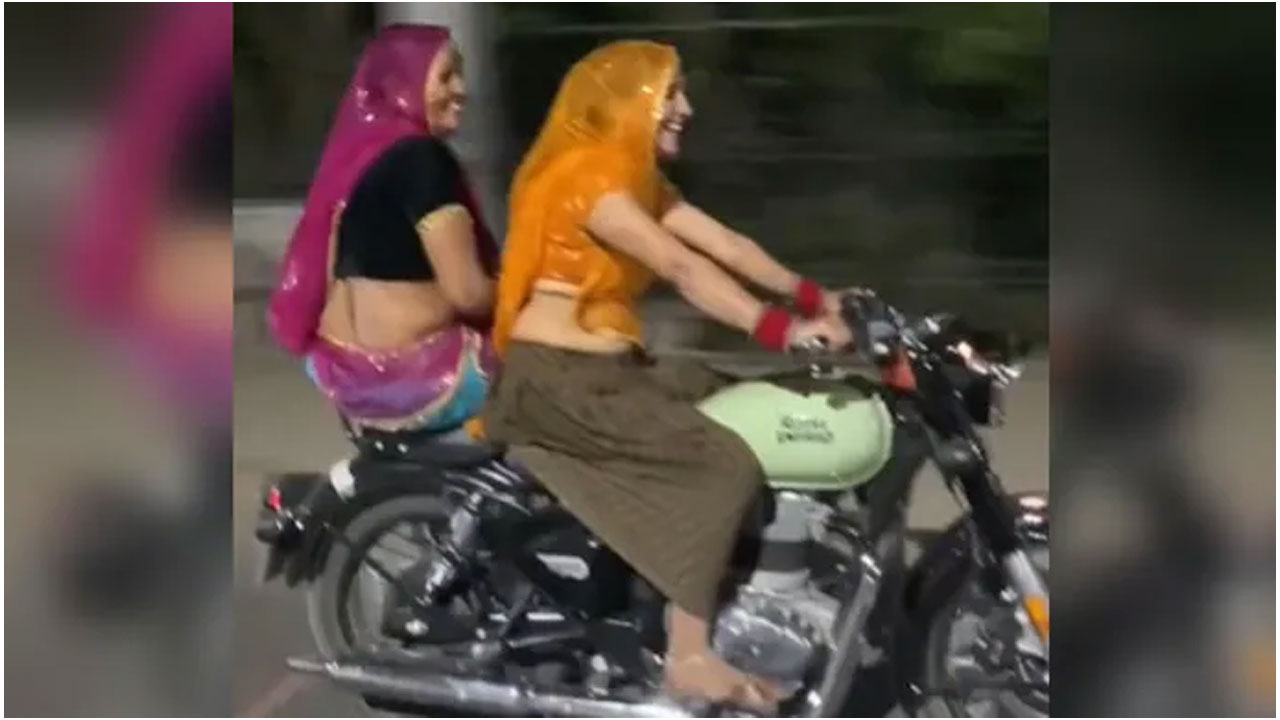 వైర‌ల్ వీడియో : ఆమె న‌డిపే బండీ రాయల్ ఎన్‌ఫీల్డ్‌..!