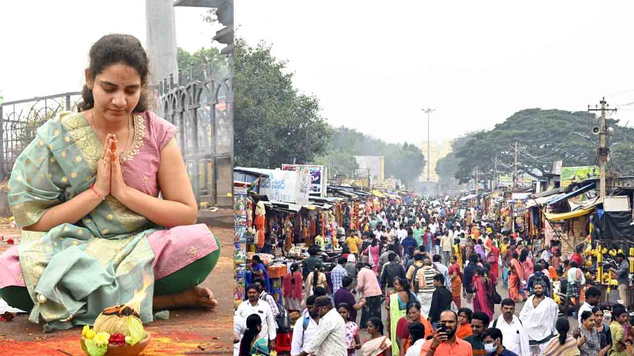 Srisailam | శివ నామస్మరణతో మార్మోగిన శ్రీశైల క్షేత్రం.. వేలాదిగా తరలి వచ్చిన భక్తులు