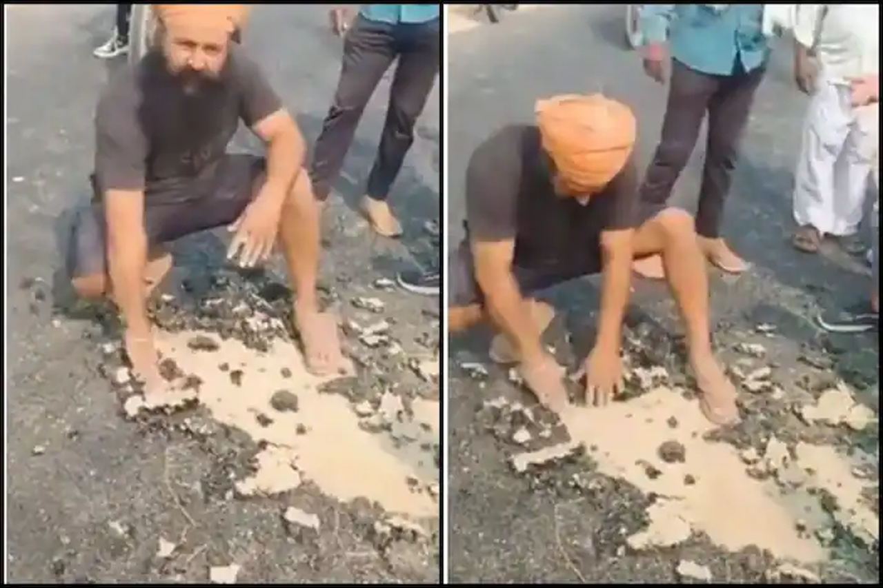 Uttarpradesh | నాణ్య‌త లేని రోడ్డుని చేతుల‌తో తొల‌గించి నిర‌స‌న తెలిపాడు.. వైర‌ల్ అవుతున్న వీడియో