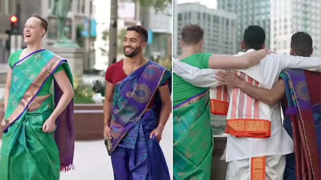 Viral video | భార‌త సంత‌తి యువ‌కుడి పెళ్లికి చీర‌క‌ట్టుకొని వెళ్లిన‌ అమెరికా దోస్తులు.. వైర‌ల్ అవుతున్న వీడియో