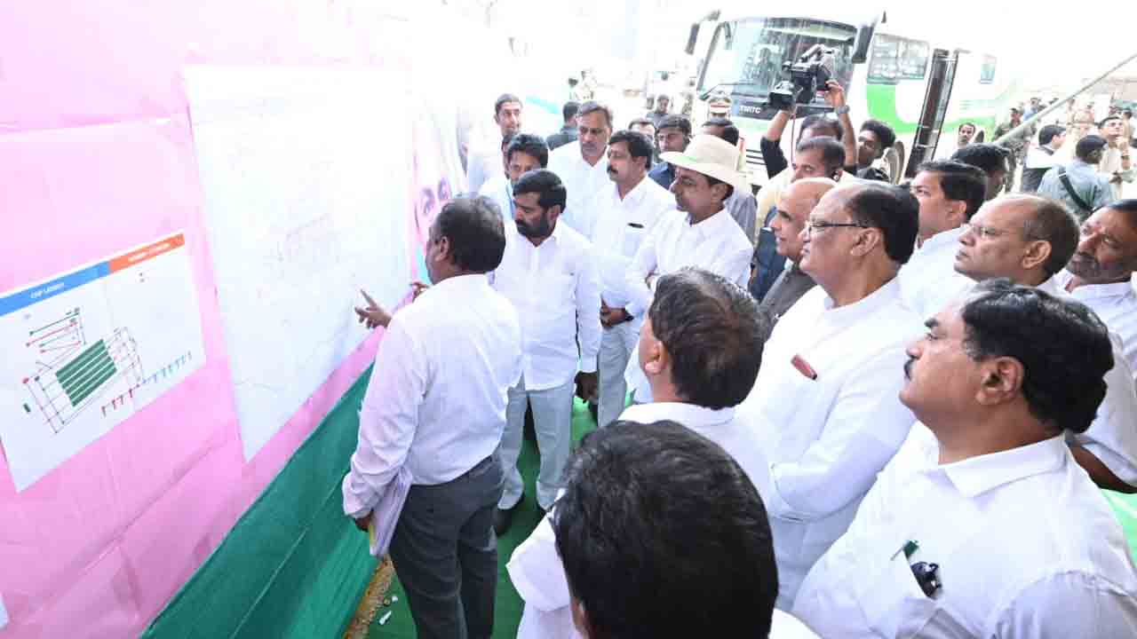 ఏరియ‌ల్ వ్యూ ద్వారా యాదాద్రి ప‌వ‌ర్ ప్లాంట్‌ను ప‌రిశీలించిన సీఎం కేసీఆర్