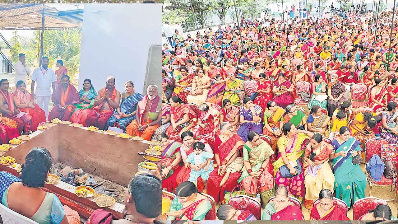 సహస్ర చండీ యాగానికి పోటెత్తిన భక్తులు