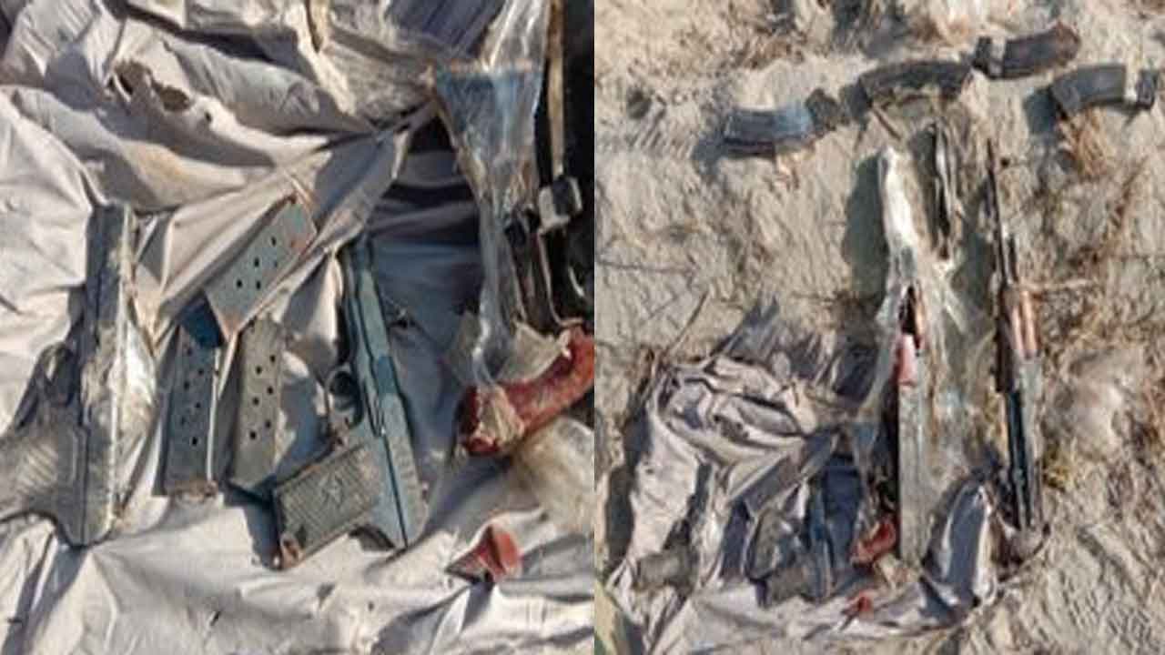 weapons recovery | సరిహద్దులో ఏకే 47 సహా పలు ఆయుధాలు స్వాధీనం